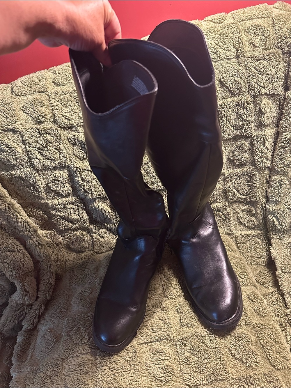 Women’s Black Leather Riding Boots